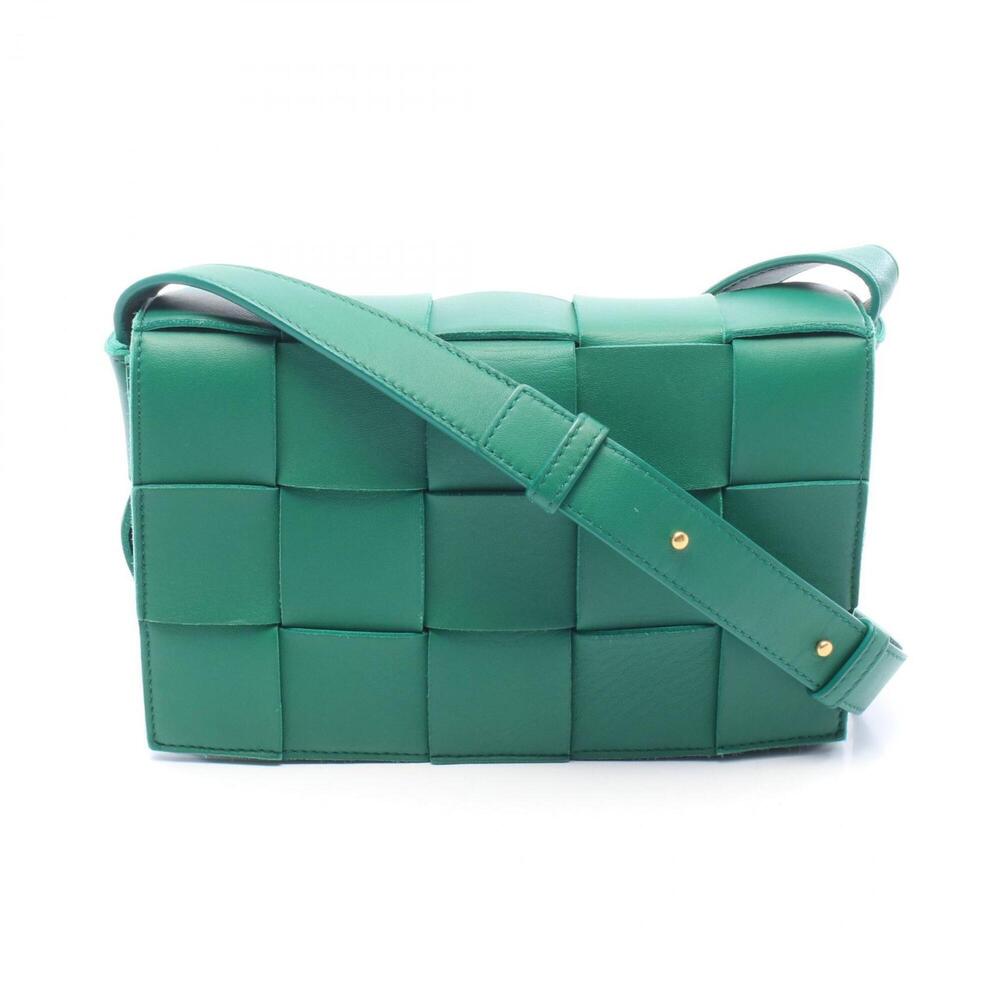 Bottega Veneta Cassette Bag, Shoulder Handbag, Lambskin Leather, Women's, Green